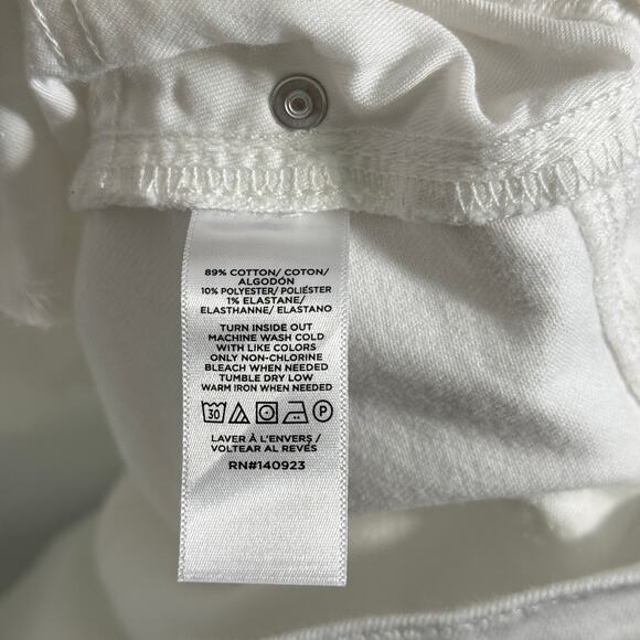 LOFT White Wide Leg Jeans 12P Petite High Rise Denim Pants Summer - Picture 7 of 7